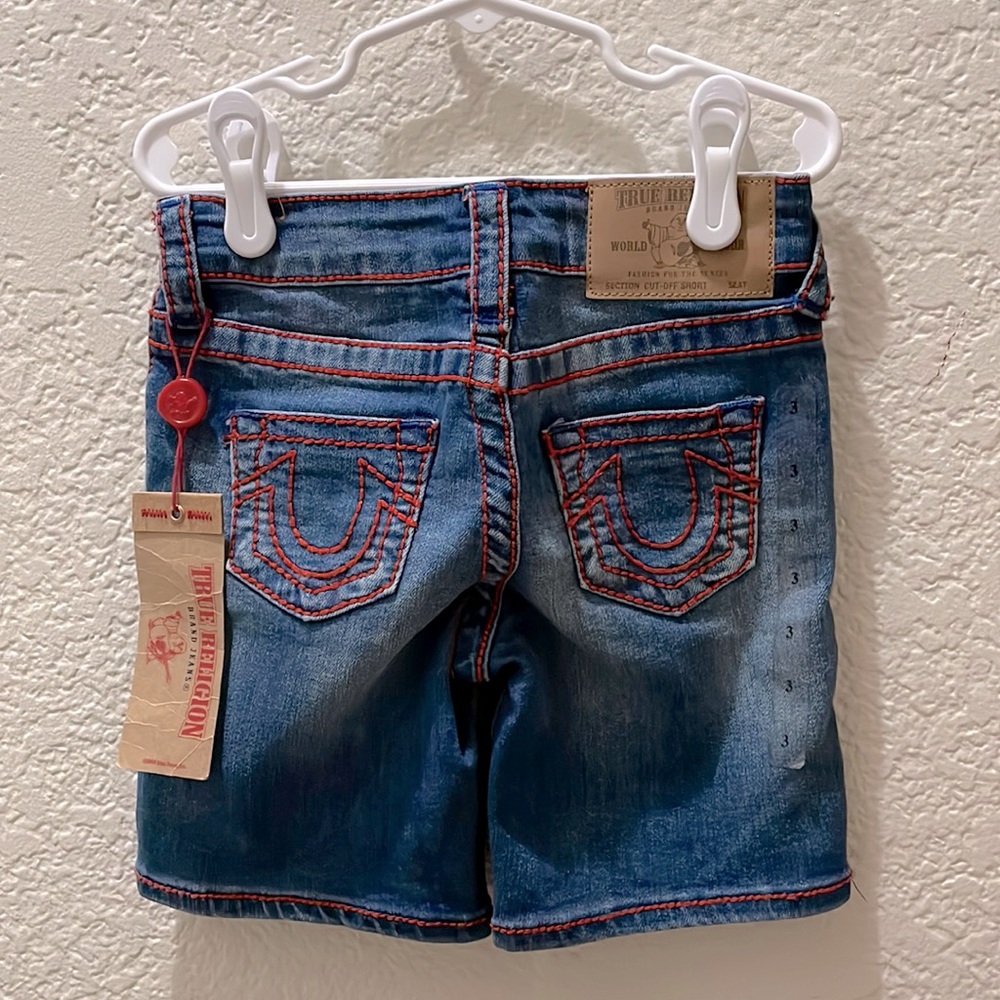 True Religion kids denim short. Size 3T boys. NWT